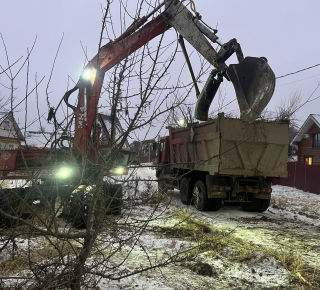 Расчистка участка, благоустройство, подготовка.