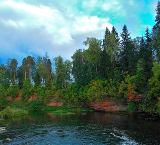 Обнажения девона на реке Оредеж